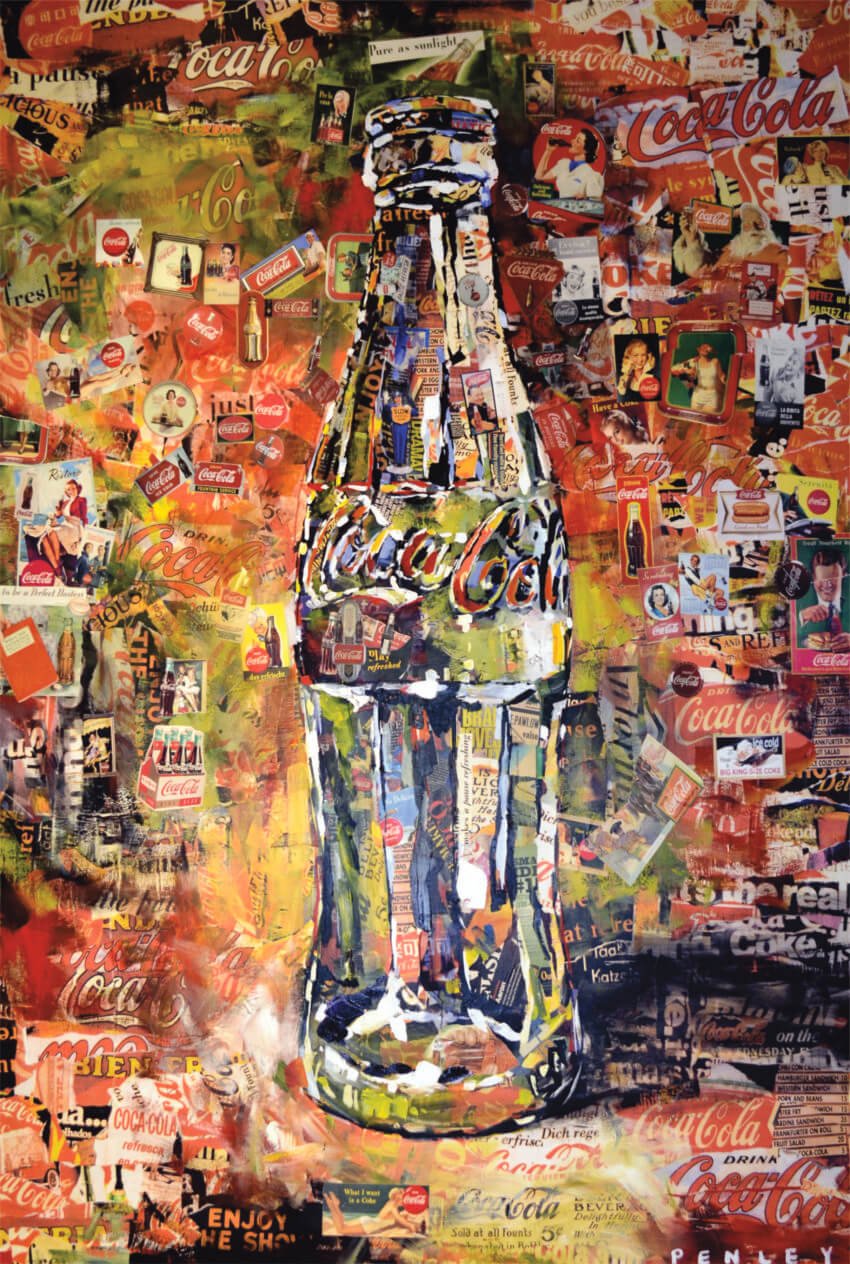 Vintage Coke Collage Wall Mural