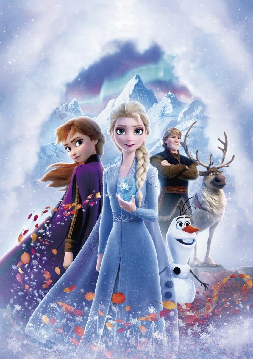 Magical Winter with Elsa and Anna Wall Poster