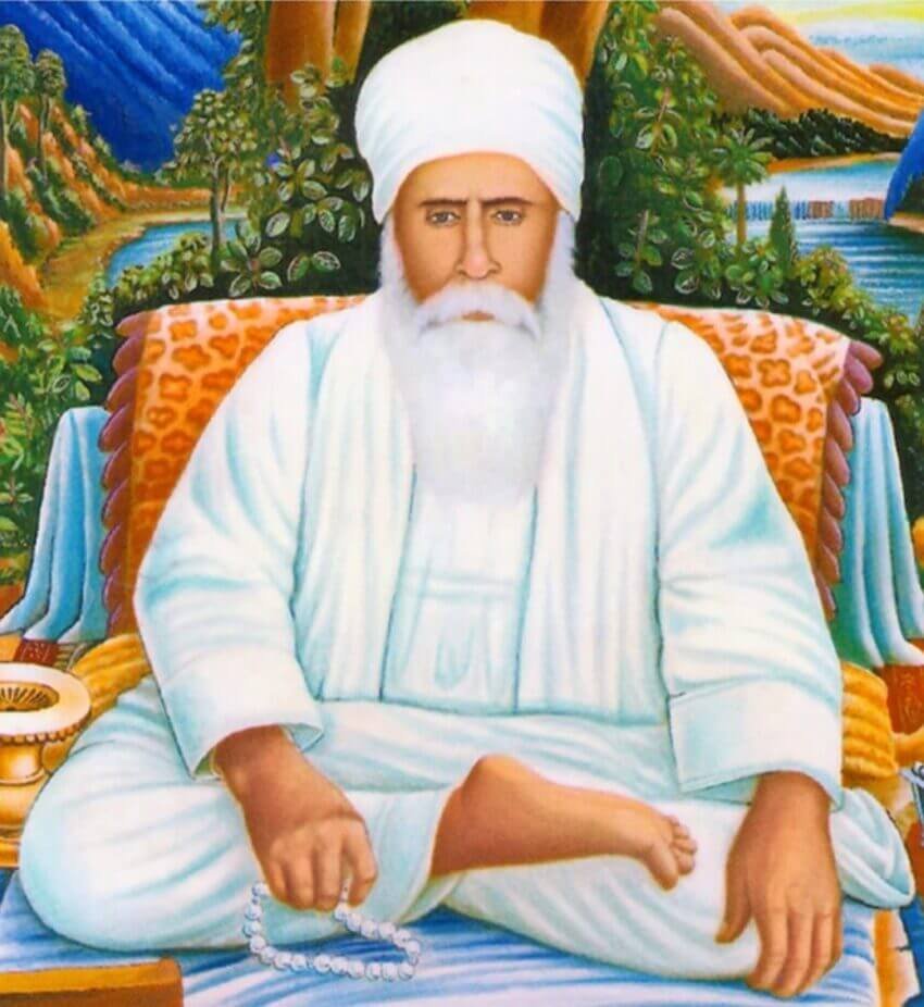 Baba Nand Singh Ji's Serene Wisdom Wall Canvas