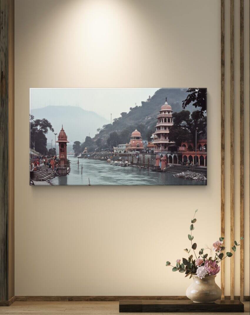 Haridwar Misty Morning Wallpaper Mural - Image 2