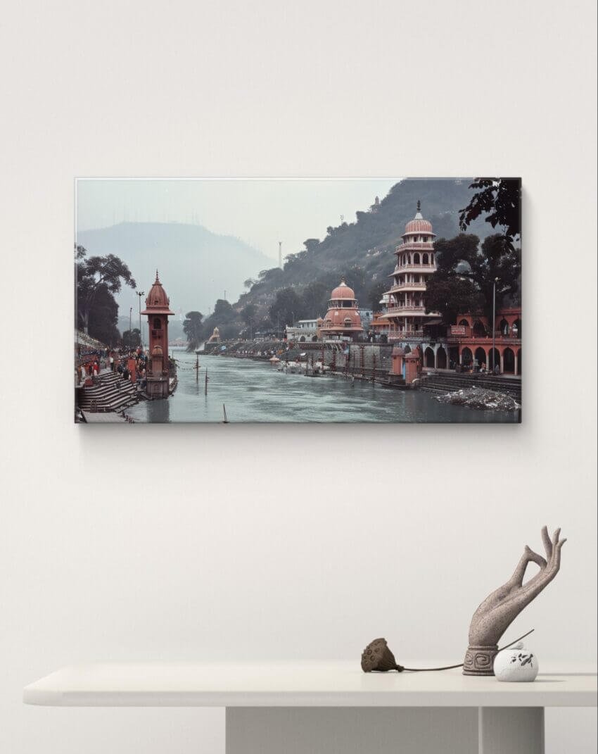 Haridwar Misty Morning Wallpaper Mural - Image 3
