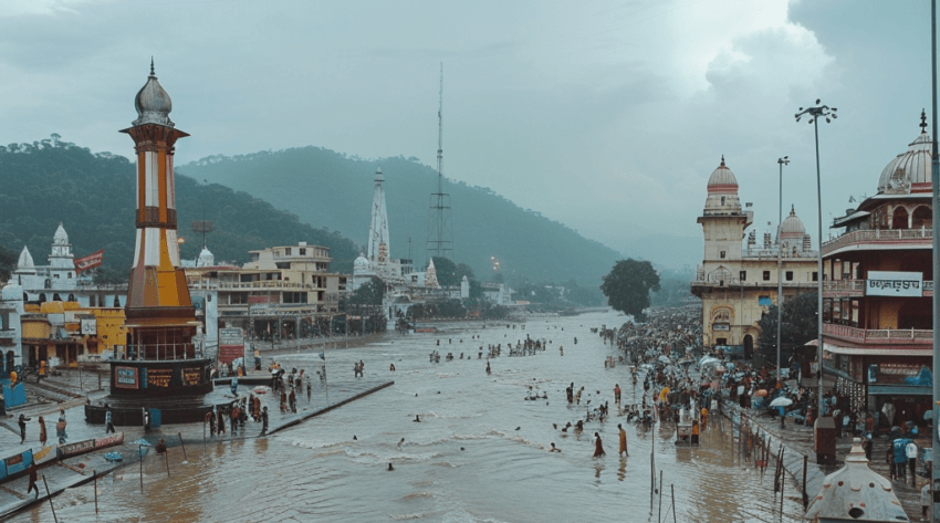 Haridwar River Rituals Wall Art Mural