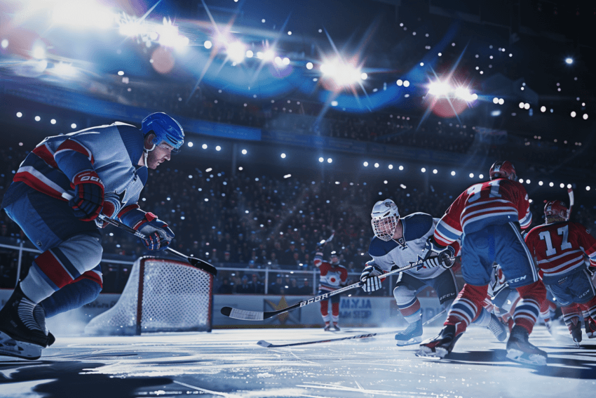 Hockey Showdown Wall Art Hanging