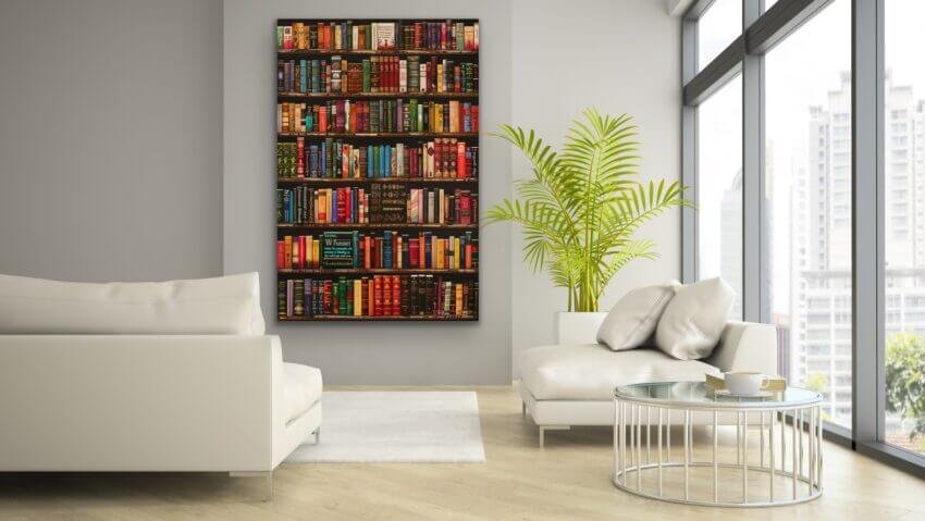 Colorful Bookshelf Haven Wall Poster - Image 2