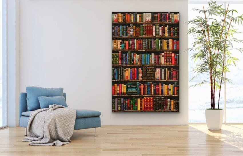 Colorful Bookshelf Haven Wall Poster - Image 3