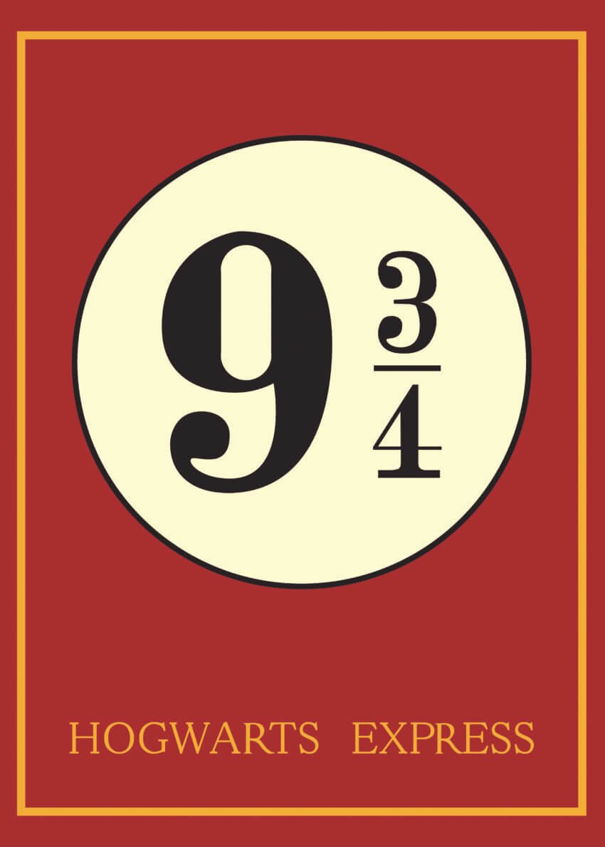 Platform 9¾ - Red and Gold Magic Wall Poster