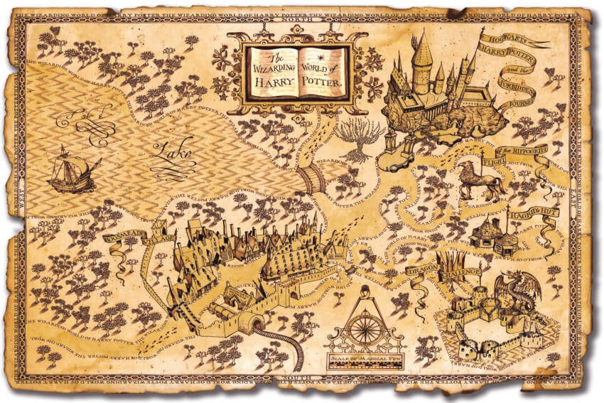 Harry Potter Grayscale Wallpaper Mural