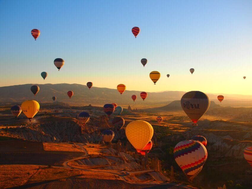 Sunrise Hot Air Balloons in Cappadocia Wall Art Print