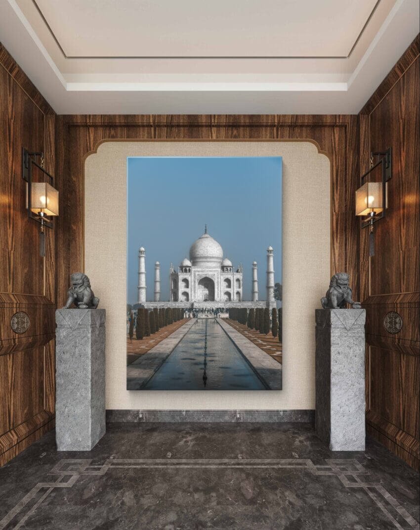 Taj Mahal Seven Wonders of the World India Tranquil Wall Mural - Image 2