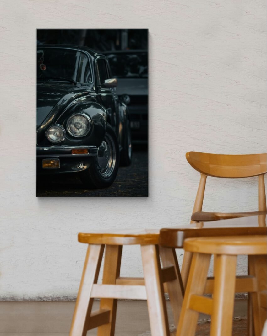 Moody Black Beetle Wall Art Print - Image 2