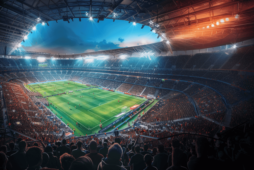 Vibrant Stadium Atmosphere Wall Art Hanging