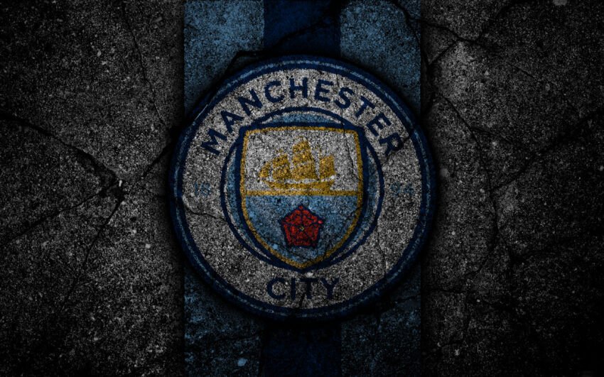 Aged Manchester City Emblem Wall Art Print