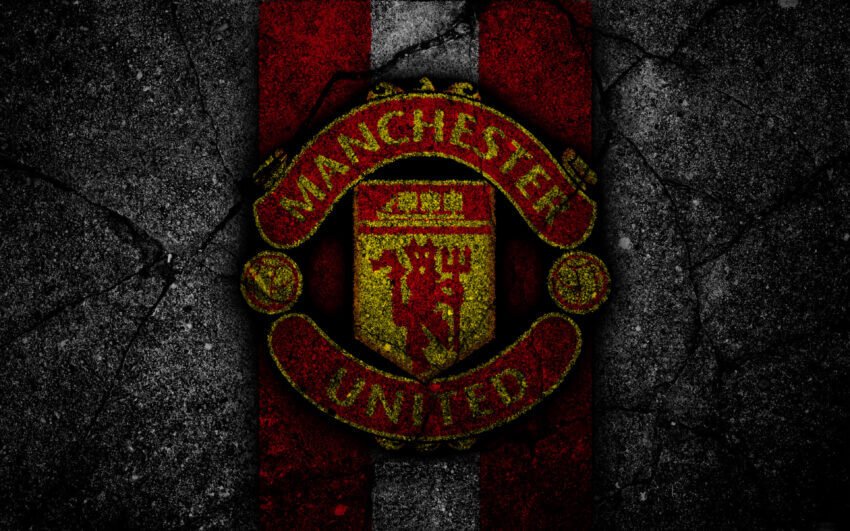 Aged Manchester United Crest Wall Art Theme