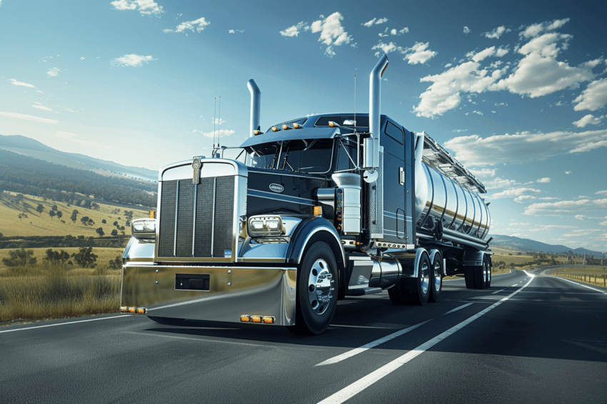 Chrome Black Tanker Wallpaper Mural