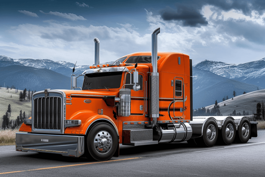 Mountain Freight Truck Wallpaper