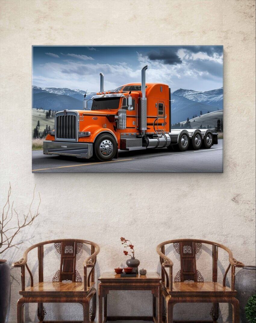Mountain Freight Truck Wallpaper - Image 3
