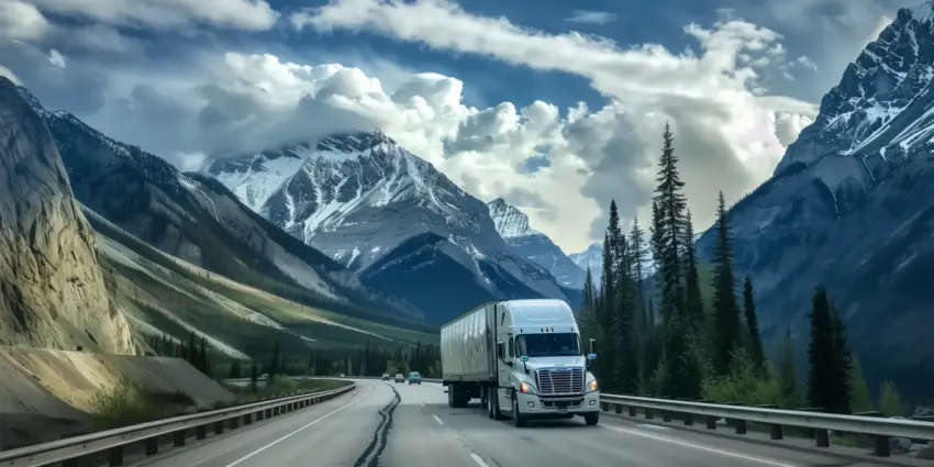 Alpine Freightliner Truck Wallpaper Mural