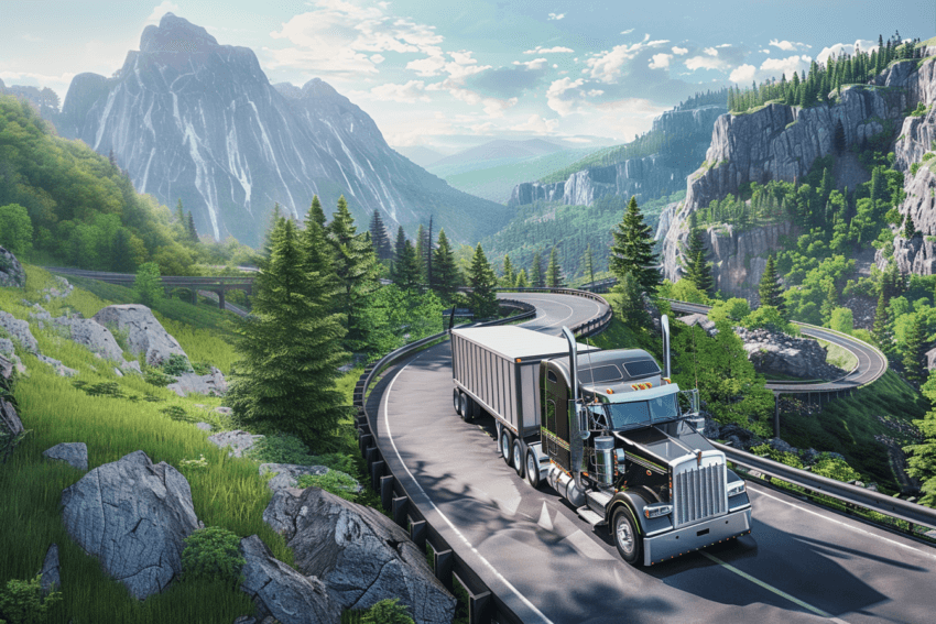 Black Mountain Truck Transportation Company Wallpaper Mural