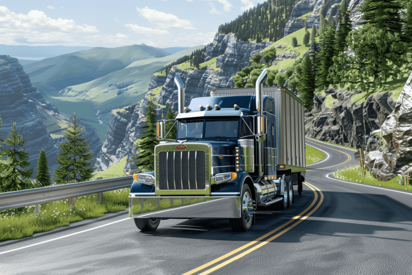 Blue Canyon Trucking Wallpaper Mural