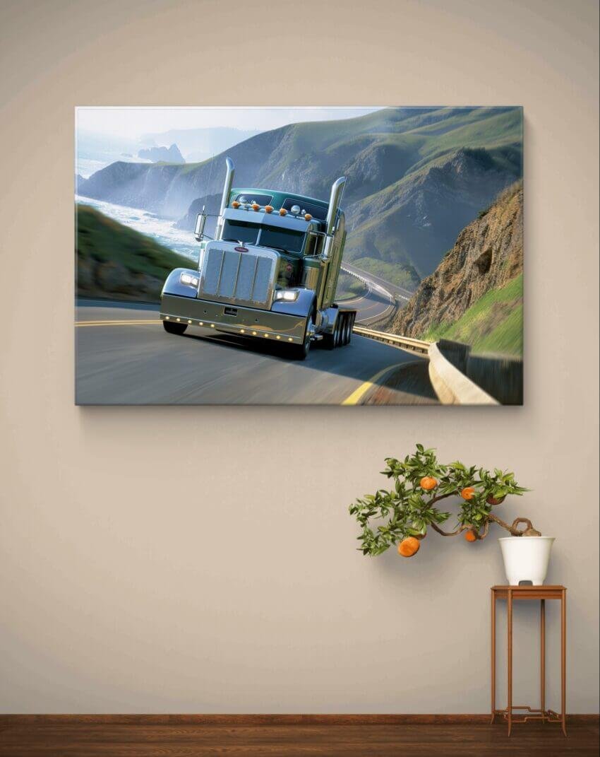 Coastal Road Truck Wallpaper Mural - Image 3