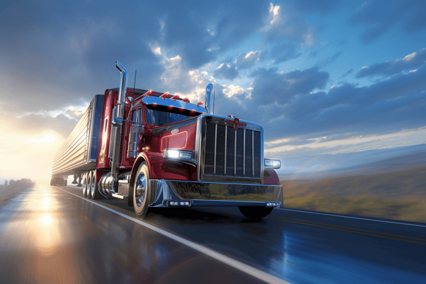 Highway Speed Truck Wall Art Mural
