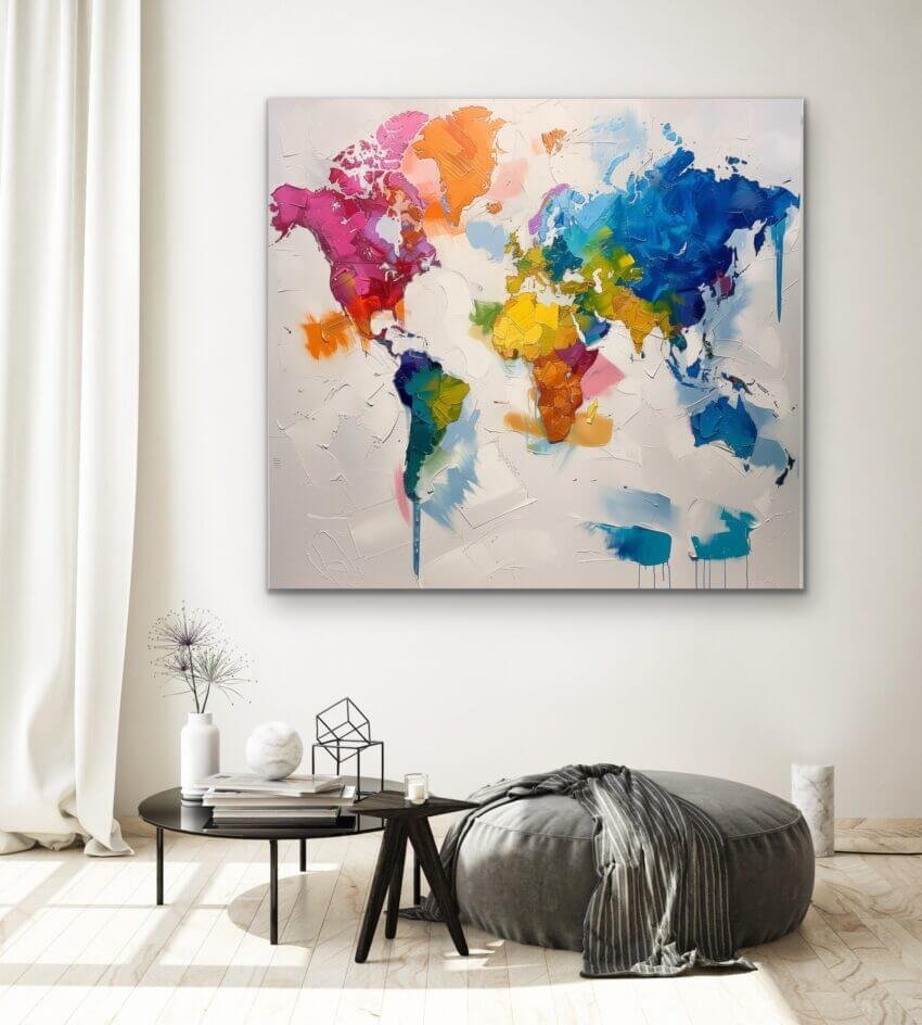 Palette World Map Wall Poster - Image 2