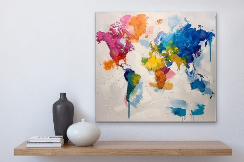 Palette World Map Wall Poster - Image 3