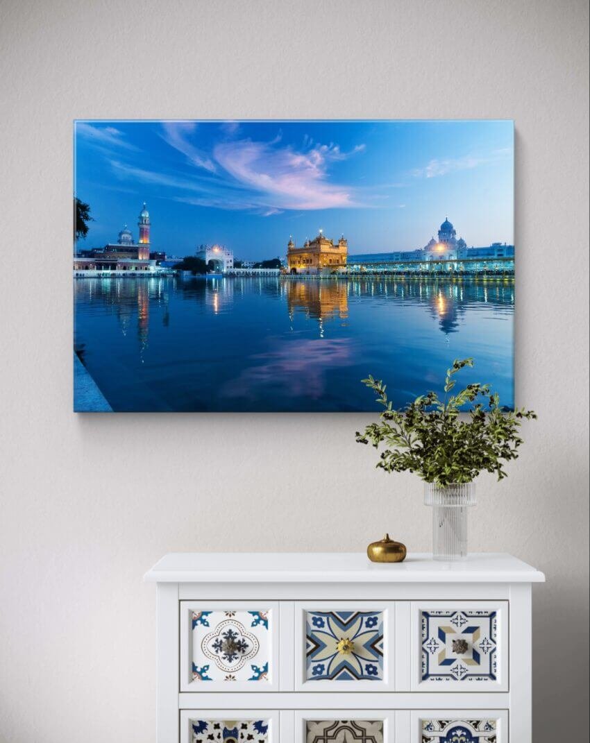 The Golden Temple Under the Twilight Sky Wall Art Print - Image 2