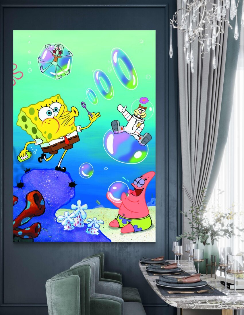 SpongeBob's Bubble Fun with Friends Wallpaper Mural - Image 2