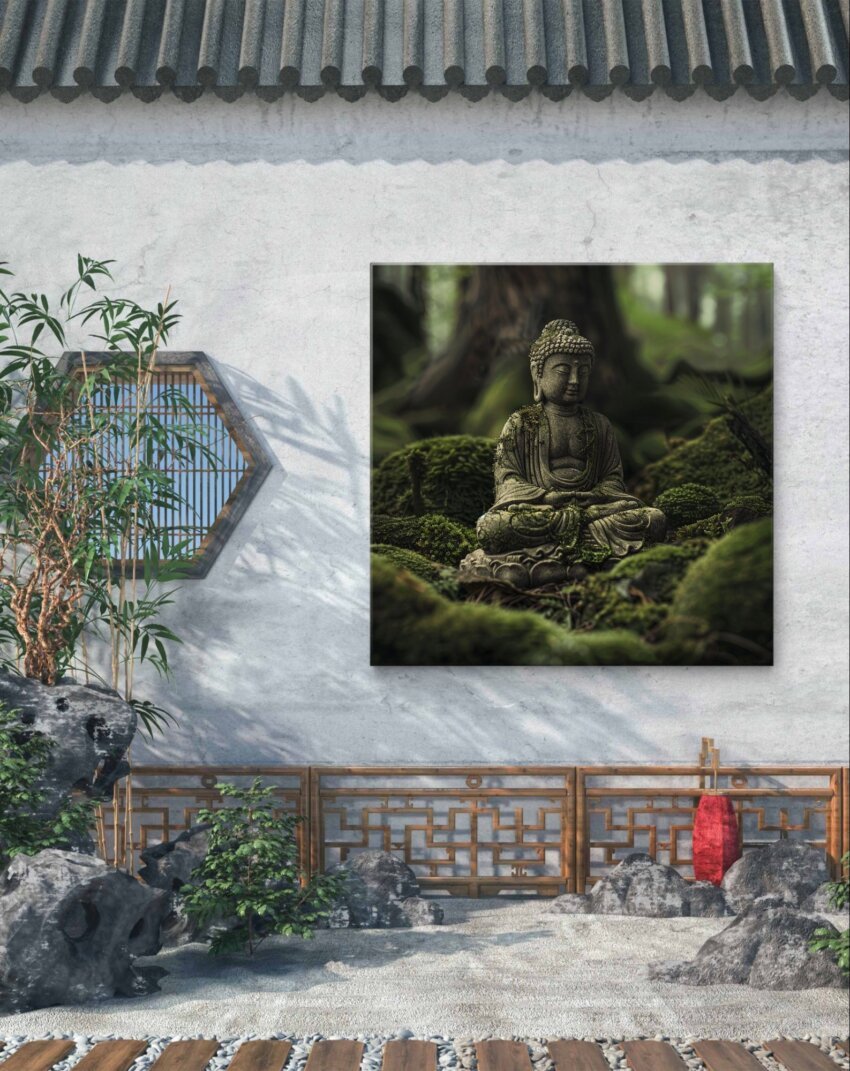 Gautam Buddha's Forest Peace Wallpaper Mural - Image 3