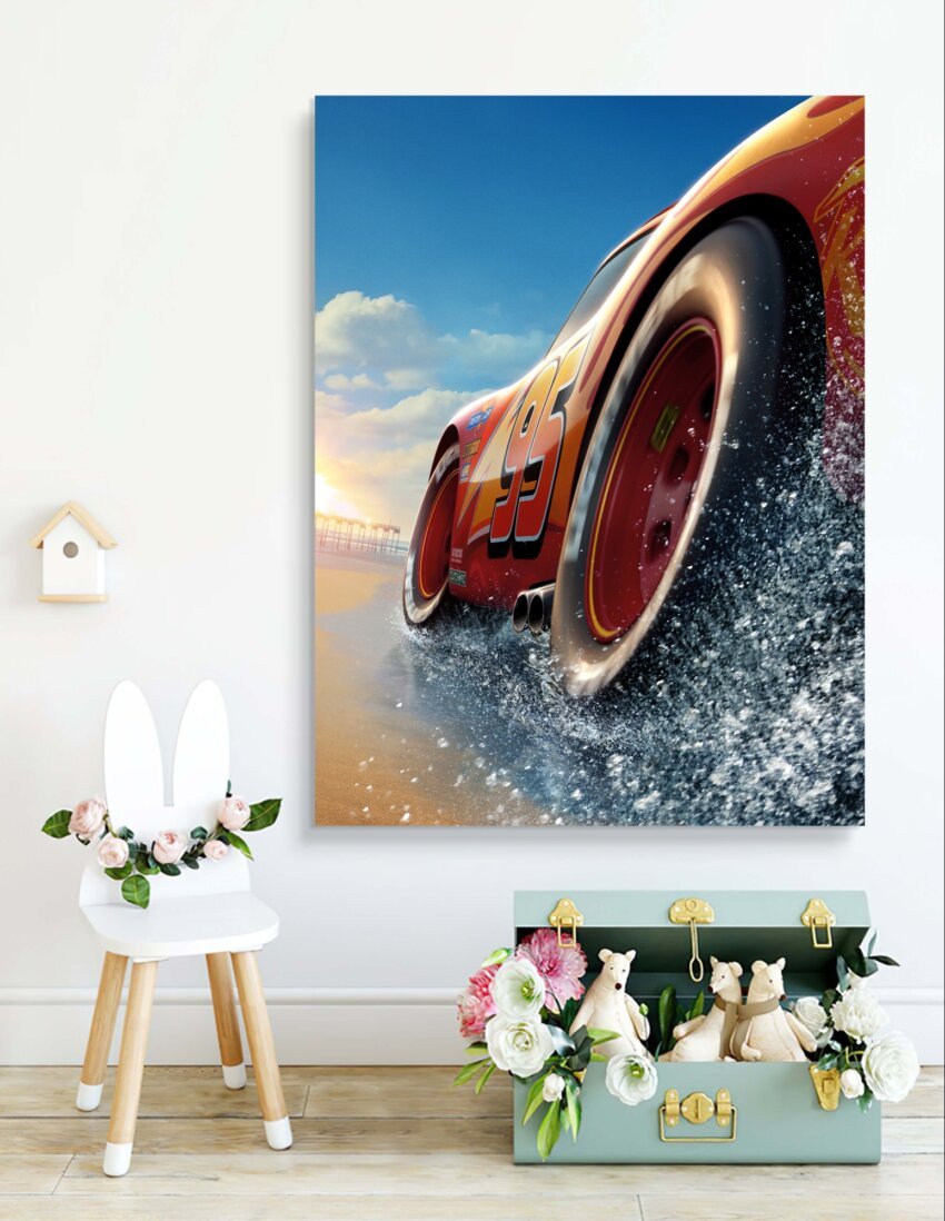 Racing in the Surf Wall Art Hanging - Image 3