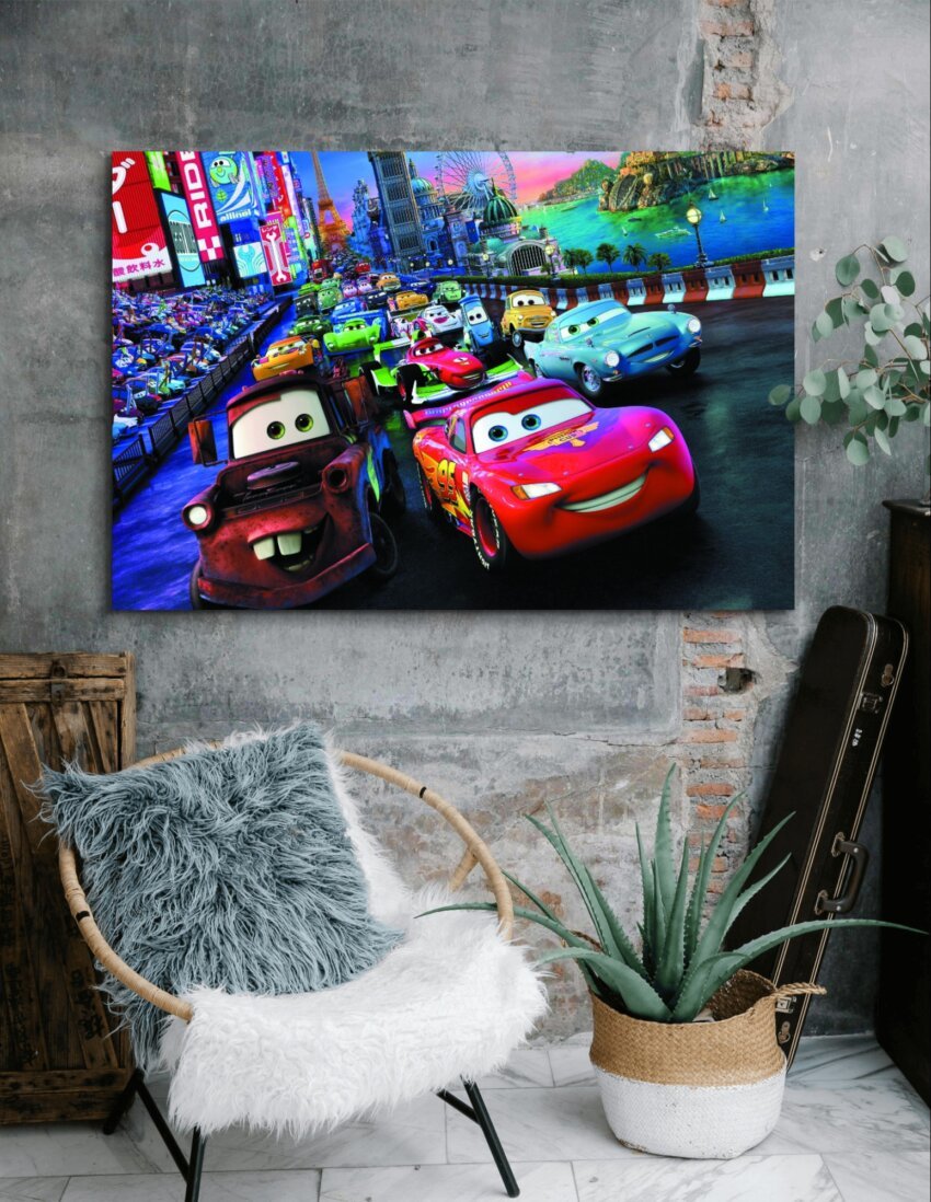 Racing Fun in Vibrant City Lights Wallpaper Mural - Image 3