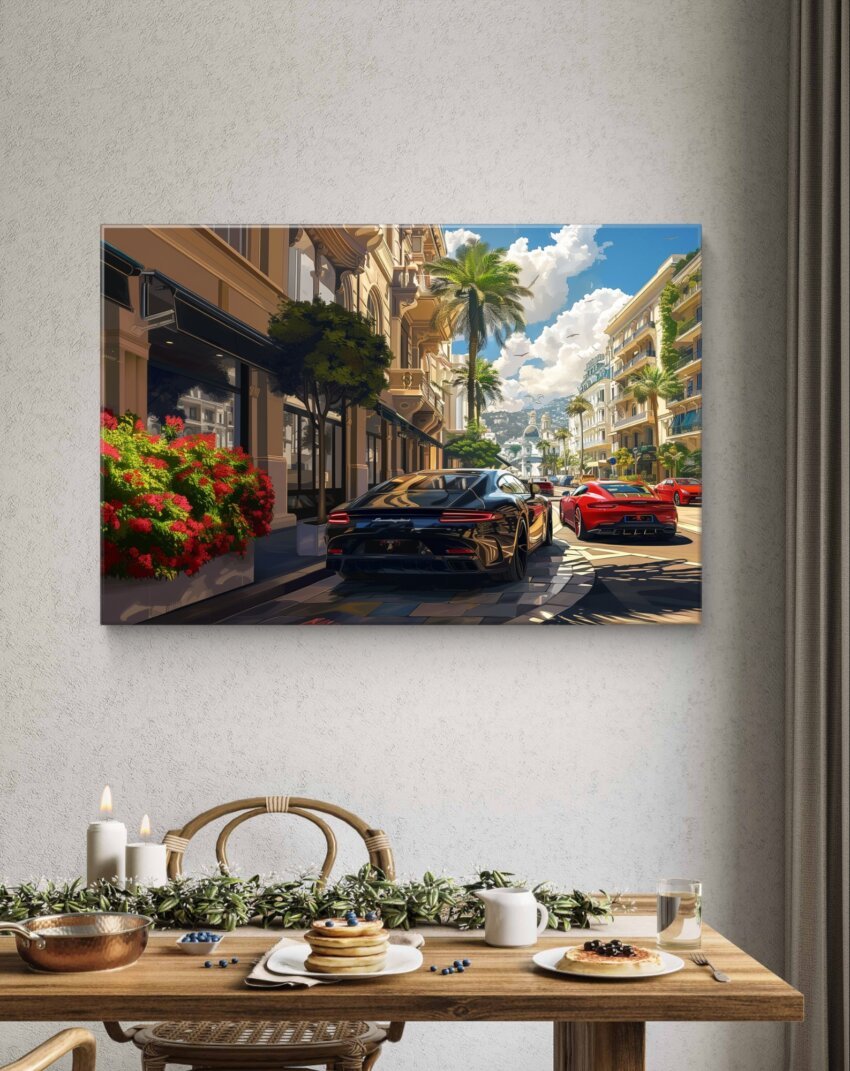 Lamborghini on a Lush California Street Landscape Wallpaper Mural - Image 3