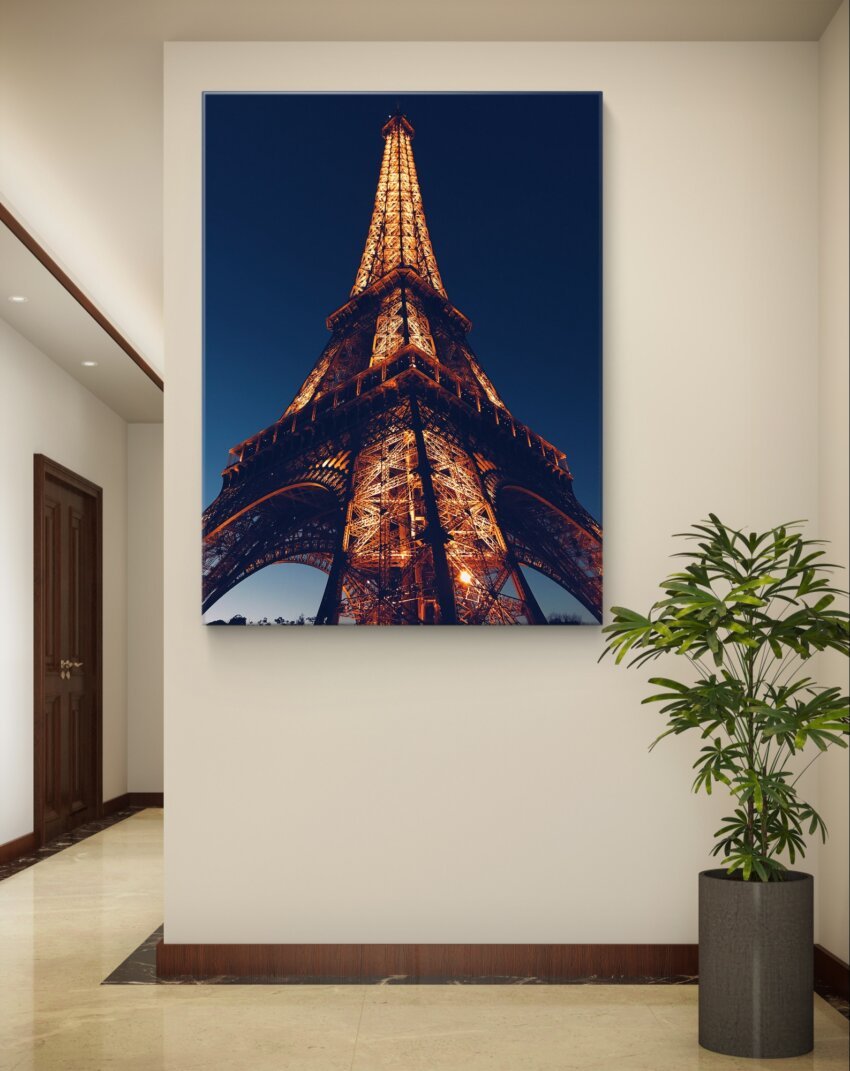Shimmering Eiffel Tower Wall Art Hanging - Image 2