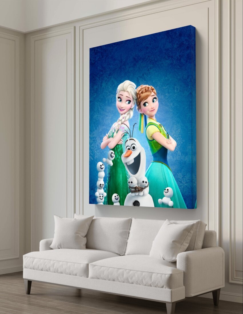 Sisterly Bond in a Snowy Wonderland Wall Art Hanging - Image 3