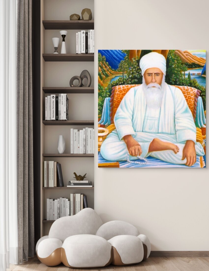 Baba Nand Singh Ji's Serene Wisdom Wall Canvas - Image 2