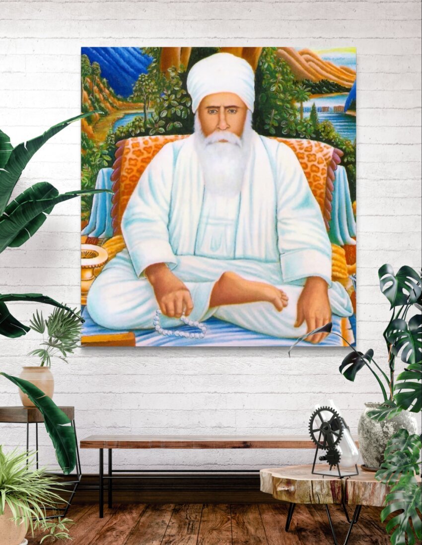 Baba Nand Singh Ji's Serene Wisdom Wall Canvas - Image 3