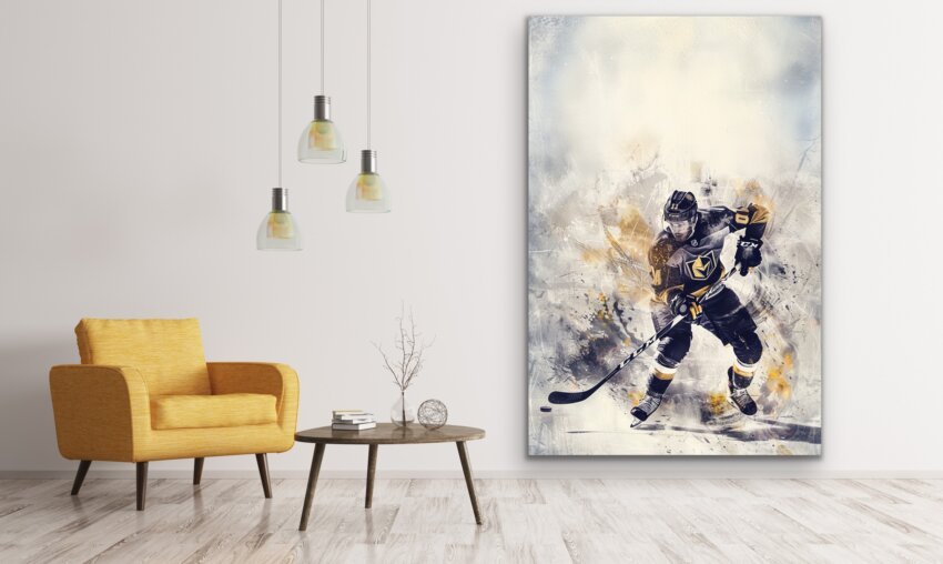 Ice Hockey Action Wall Art Hanging - Image 3
