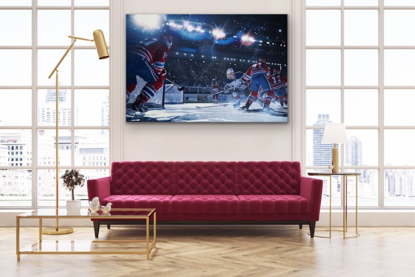 Blue Ice Hockey Wallpaper Mural - Image 3