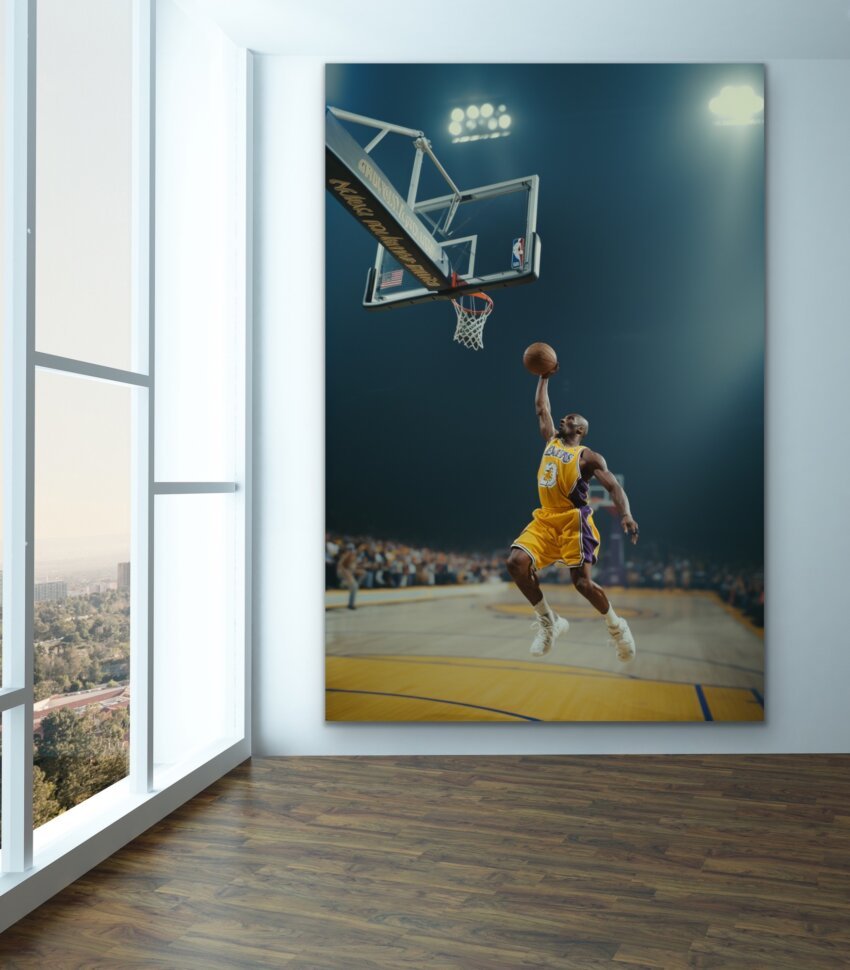Kobe Bryant's High-Flying Dunk Wall Art Print - Image 2