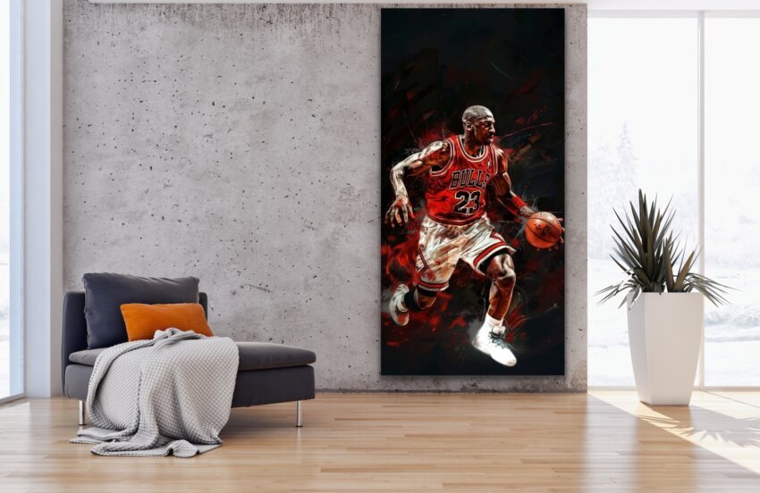 Michael Jordan's Dynamic Power Play Wall Art Theme - Image 3