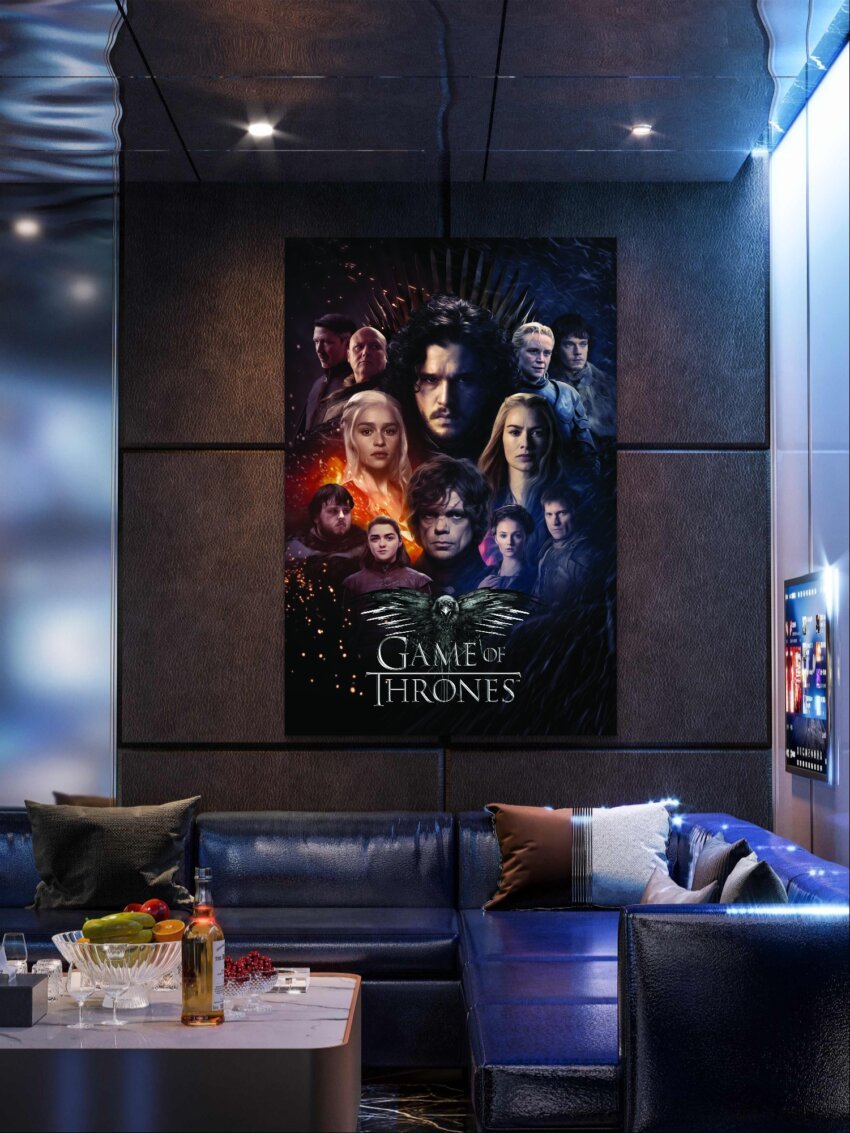 Game of Thrones Ensemble - Dark and Fiery Wallpaper Mural - Image 2
