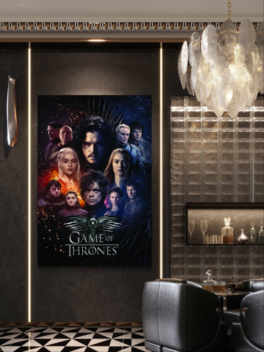 Game of Thrones Ensemble - Dark and Fiery Wallpaper Mural - Image 3