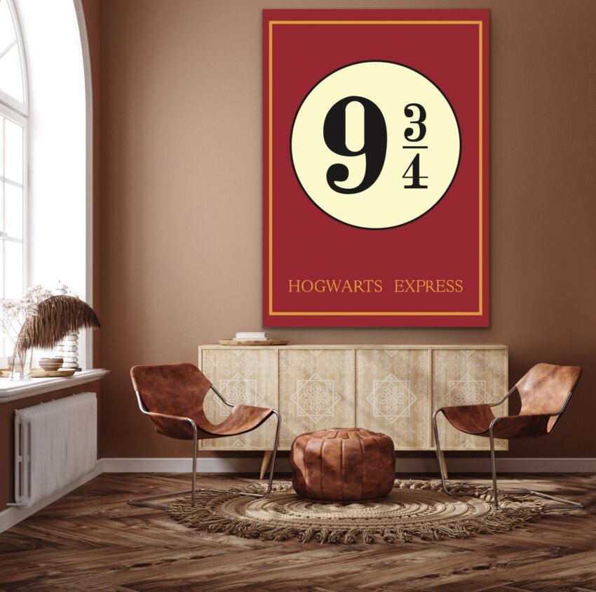 Platform 9¾ - Red and Gold Magic Wall Poster - Image 2