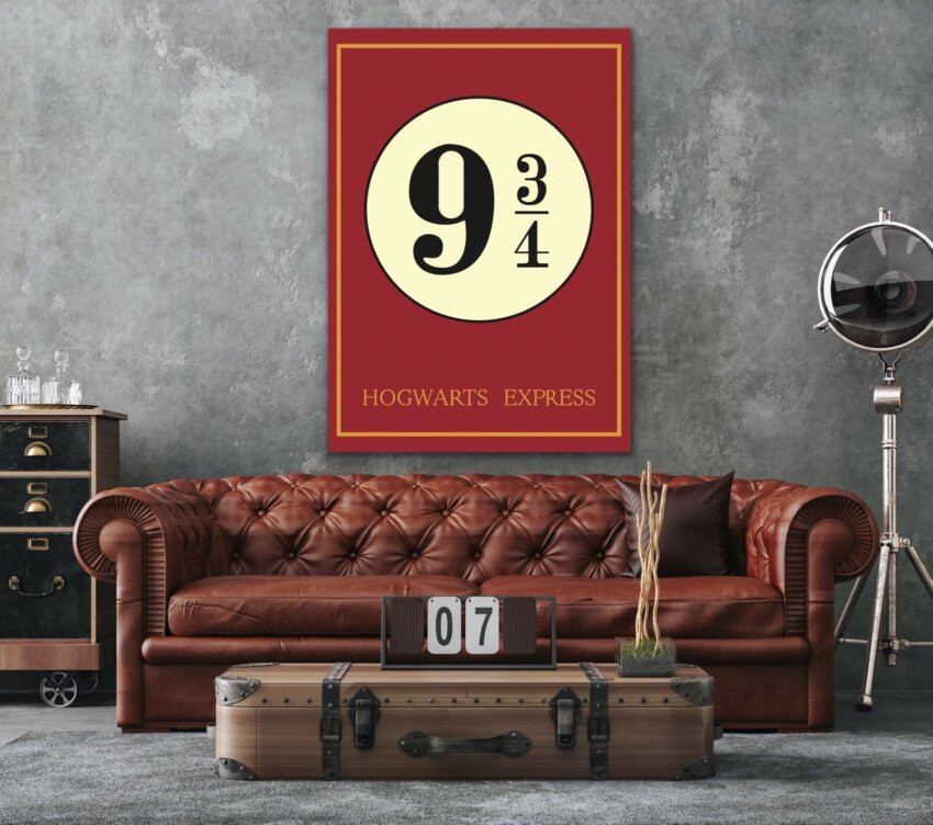 Platform 9¾ - Red and Gold Magic Wall Poster - Image 3