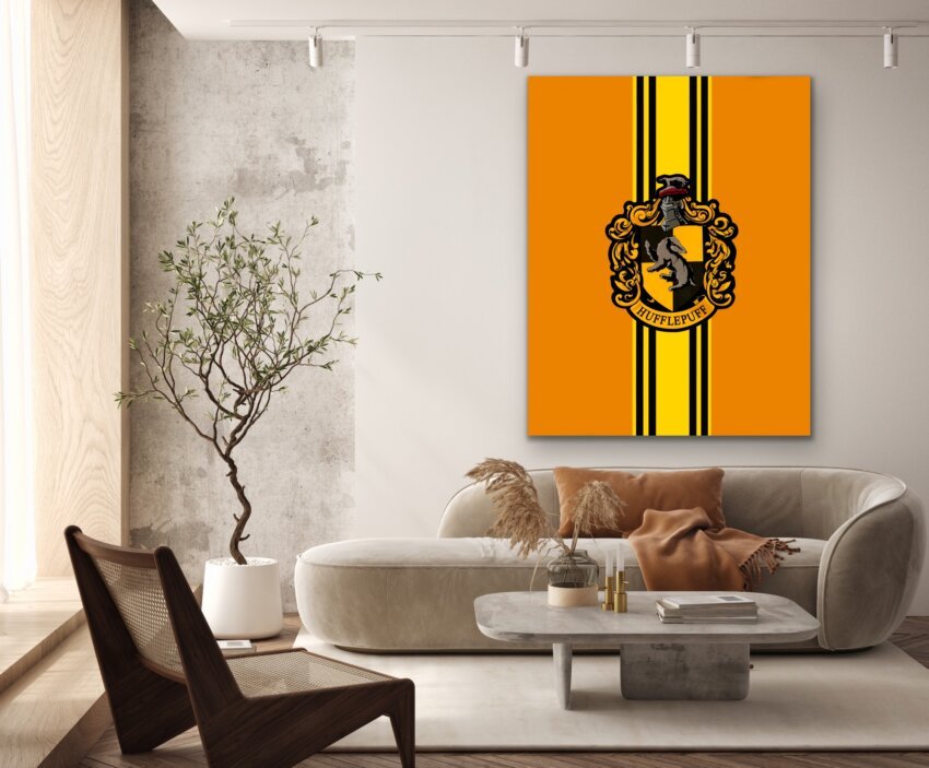 Hufflepuff Crest - Yellow Loyalty Wall Mural - Image 3