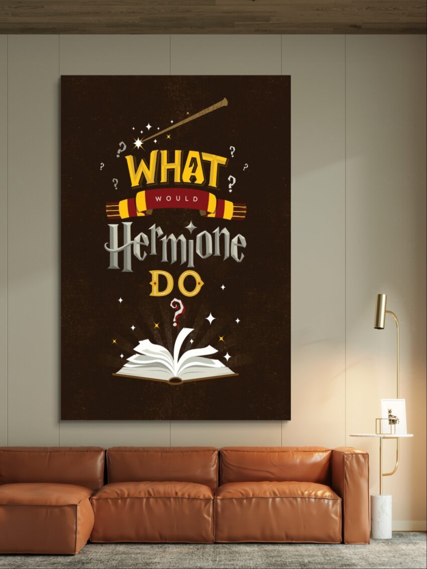 Hermione Magic Red Yellow Wisdom Wallpaper Mural - Image 3