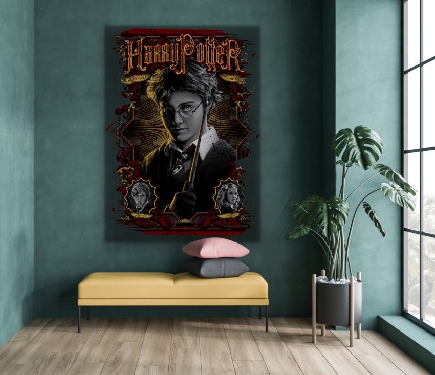 Harry Potter Red Gold Prisoner Azkaban Wall Art Hanging - Image 3