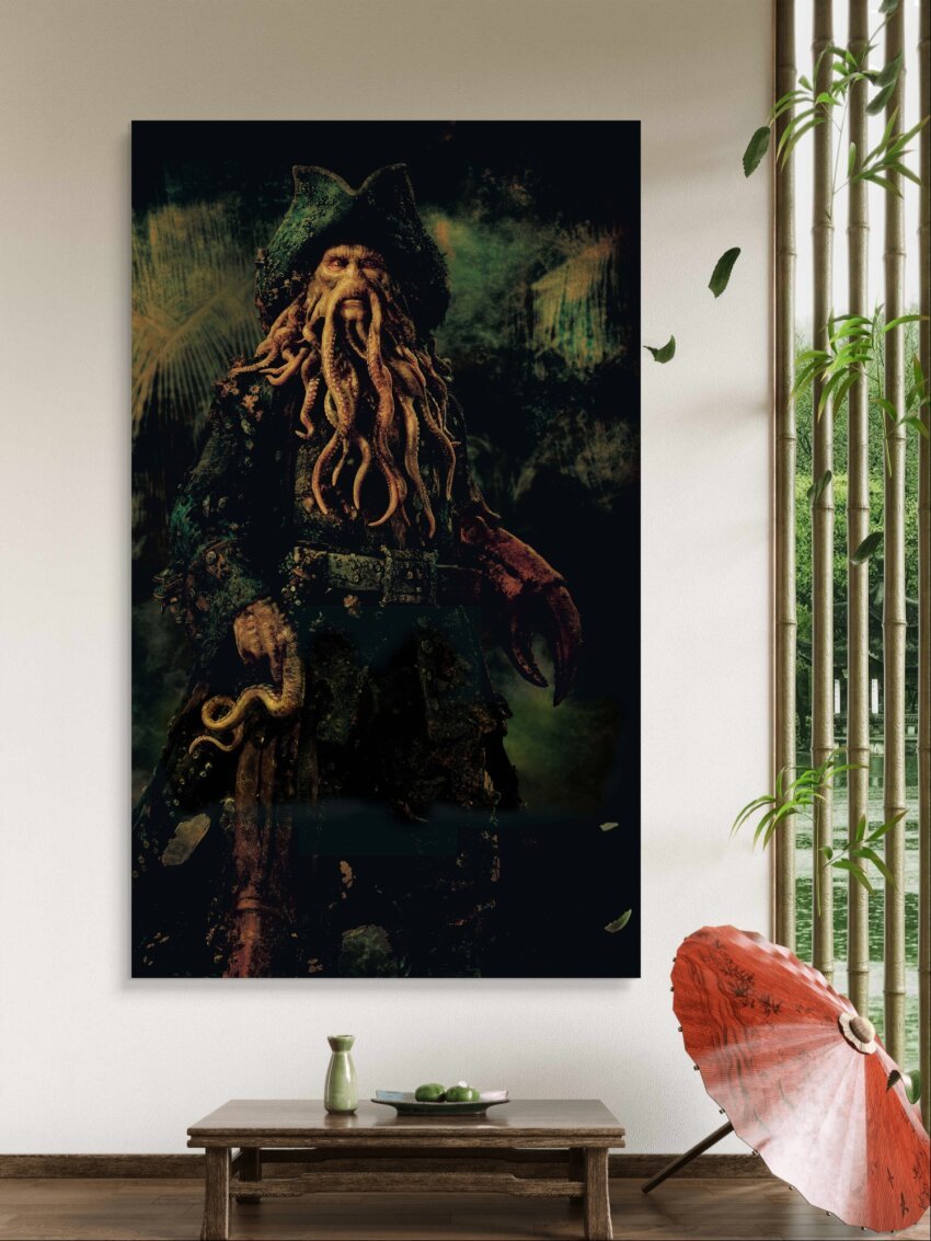 Davy Jones Dark Green Tentacles Wall Poster - Image 3