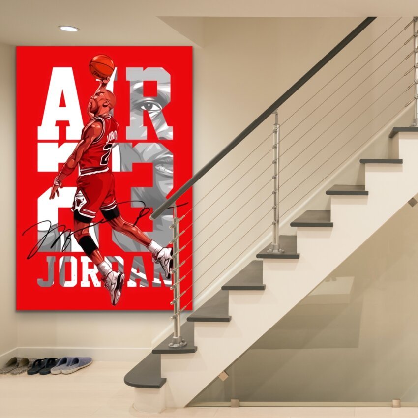 Red Air Jordan Wall Art Theme - Image 2